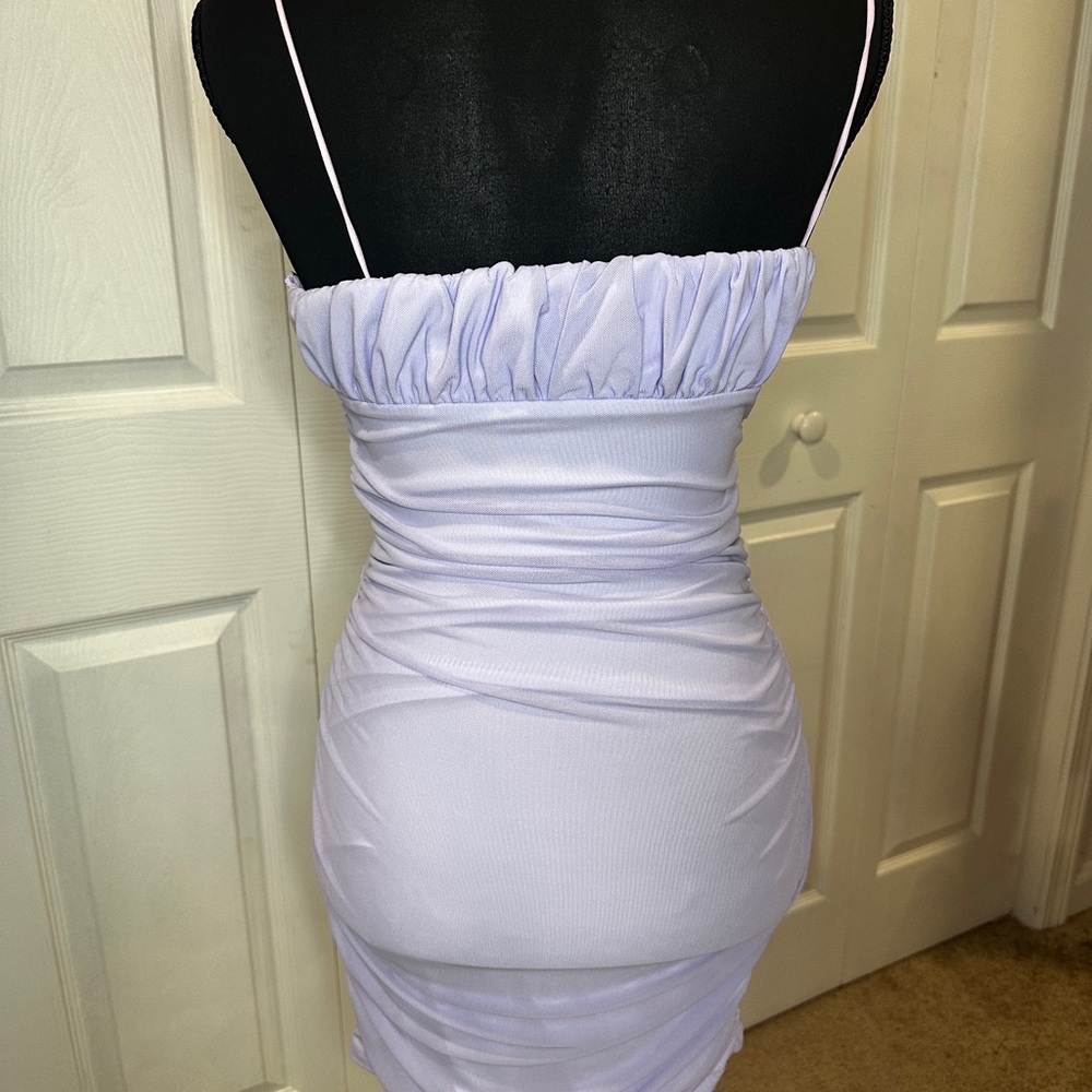 Lavender Ruched Dress - Picture 2 of 2